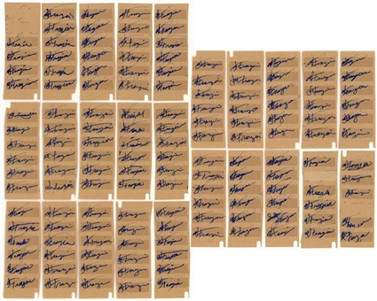 Lot of (146) Joe Frazier Signed Stickers For Cards/Memorabilia (Manager LOA & Beckett PreCert)